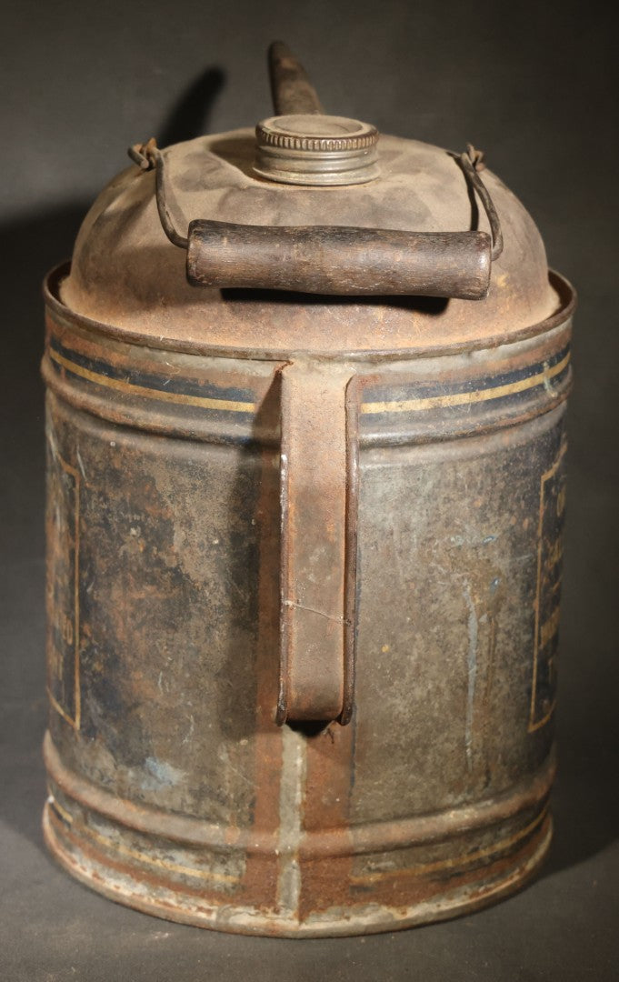 Vintage Boston Oil Can One-Gallon Oil Can with Custom House Tower Graphic, "Warranted Tight"