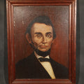 Lot 110 - Vintage Oil Painting on Board, Portrait of Abraham Lincoln, Circa 1930s, 14-1/2" W x 18-3/4" H