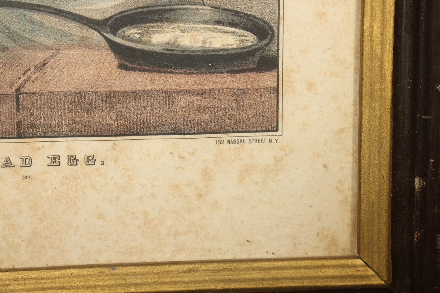 Antique "A Bad Egg" Hand-Colored Lithograph Print, Published by N. Currier, 152 Nassau Street, New York