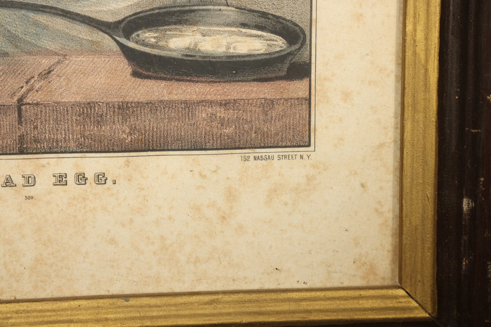 Antique "A Bad Egg" Hand-Colored Lithograph Print, Published by N. Currier, 152 Nassau Street, New York