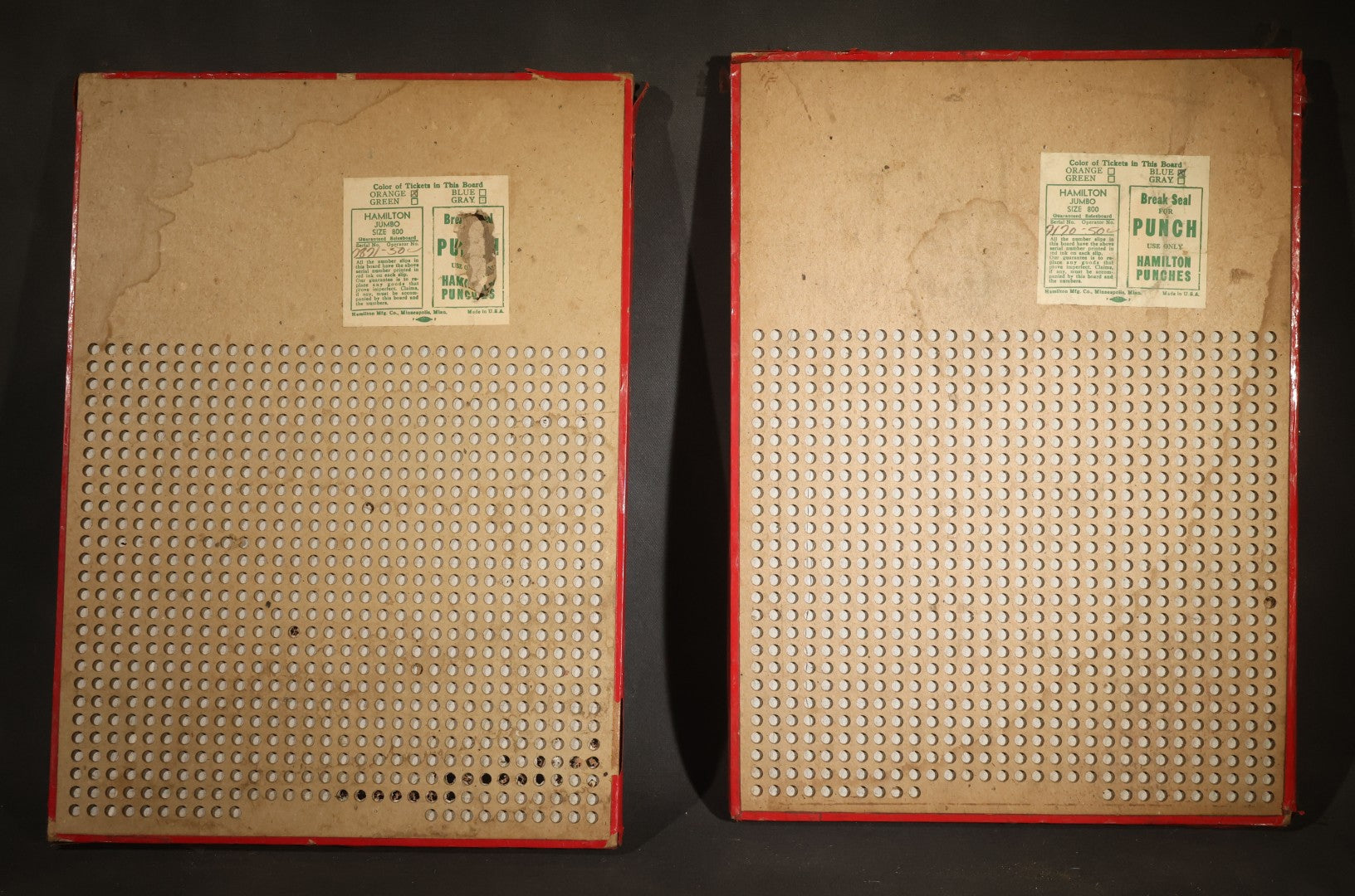 Pair of Vintage Schrafft's Chocolates 5-Cent Punch Board Trade Stimulators with Pin-Up Girl Graphics