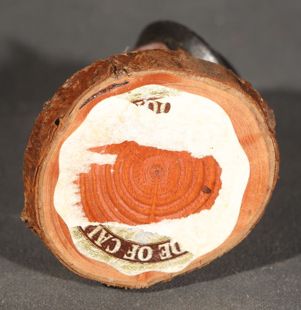 Pair of Vintage Carved and Painted Wooden Novelty Figures including a Japanese "BEER" ("ビール") Barrel Animated Figure with Pop-Up Man in Top Hat