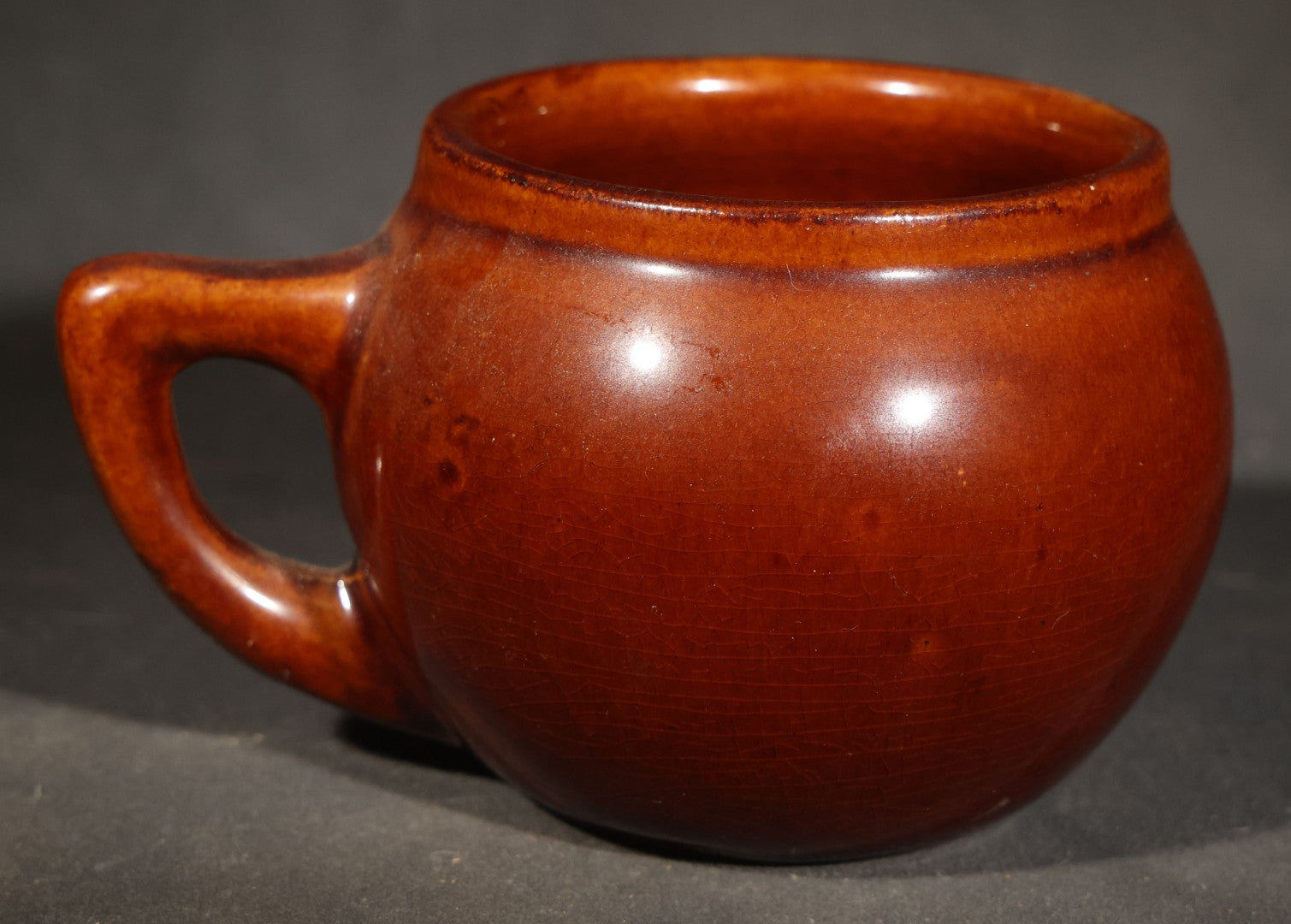 Trio of Vintage Figural Face Ceramics including Brown Glazed Smiley Mug, Anthropomorphic Tomato Jug with Lid, and Czechoslovakia Porcelanit Smiling Face Mug