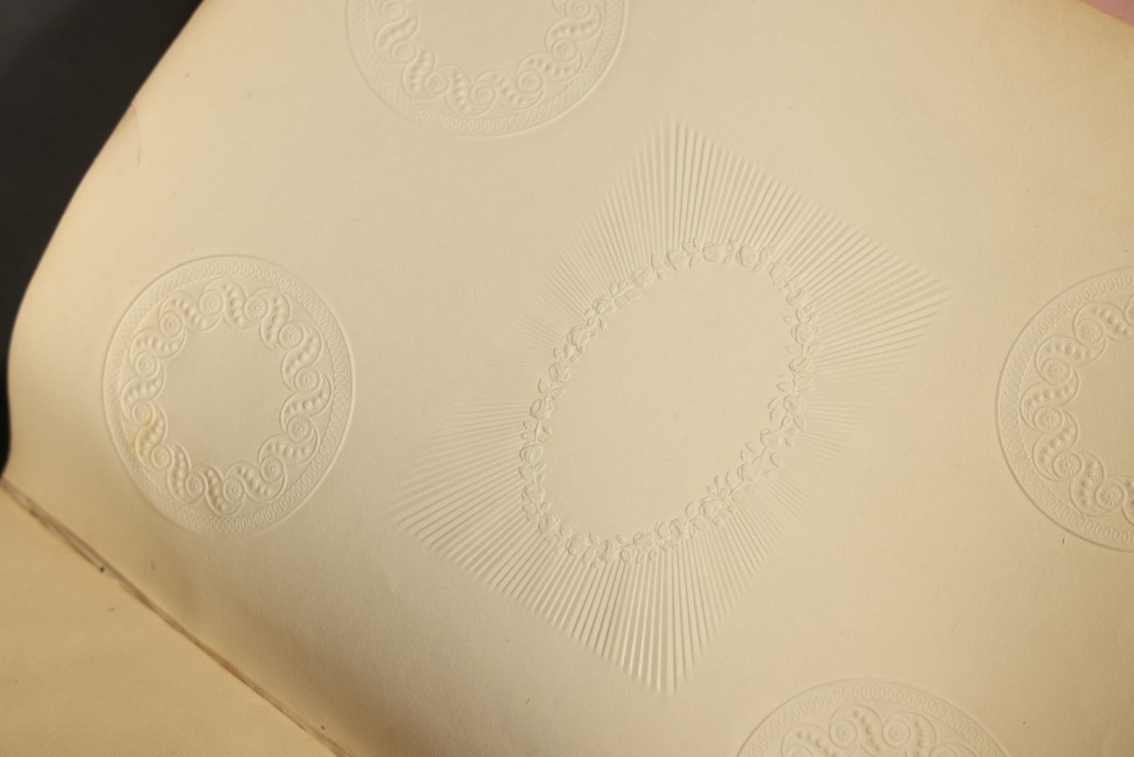 Antique Autograph Album with Handwritten Poetry, Albumen Photographs, Engravings, and Embossed Pages, Entries Beginning 1863, Printed by Lefevre & Kohler, Newman Street