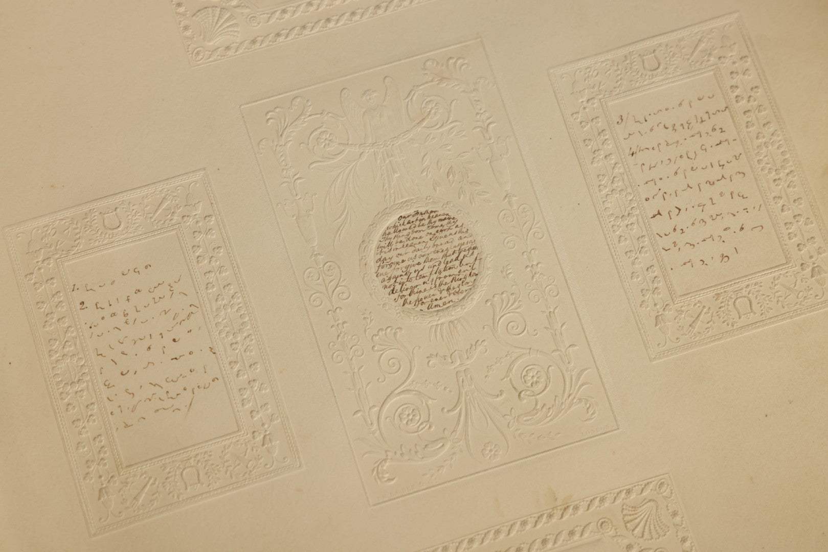 Antique Autograph Album with Handwritten Poetry, Albumen Photographs, Engravings, and Embossed Pages, Entries Beginning 1863, Printed by Lefevre & Kohler, Newman Street