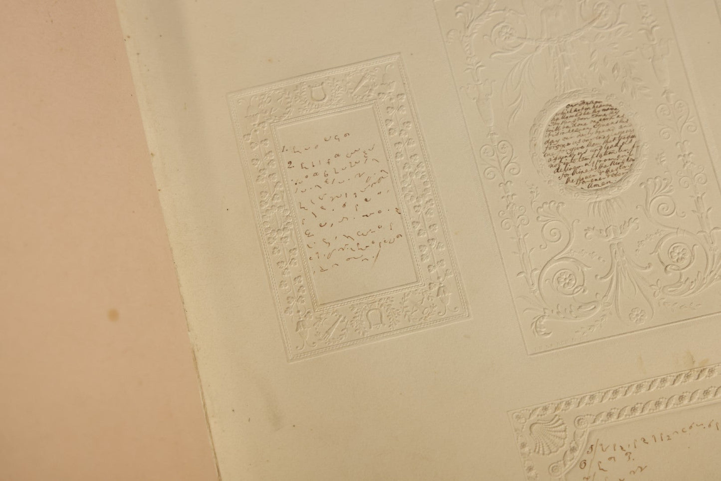 Antique Autograph Album with Handwritten Poetry, Albumen Photographs, Engravings, and Embossed Pages, Entries Beginning 1863, Printed by Lefevre & Kohler, Newman Street