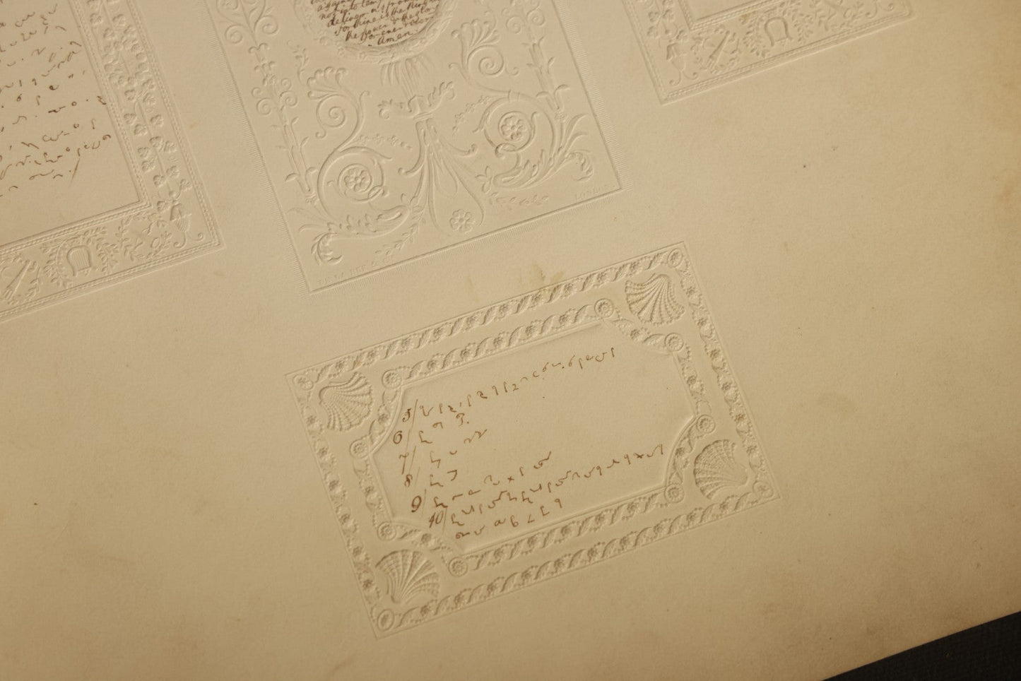 Antique Autograph Album with Handwritten Poetry, Albumen Photographs, Engravings, and Embossed Pages, Entries Beginning 1863, Printed by Lefevre & Kohler, Newman Street