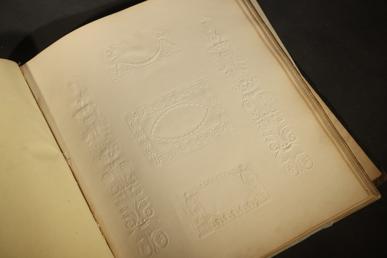 Antique Autograph Album with Handwritten Poetry, Albumen Photographs, Engravings, and Embossed Pages, Entries Beginning 1863, Printed by Lefevre & Kohler, Newman Street