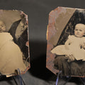 Lot 160 - Pair of Antique Tintype Photographs of Infants with Hidden Mothers