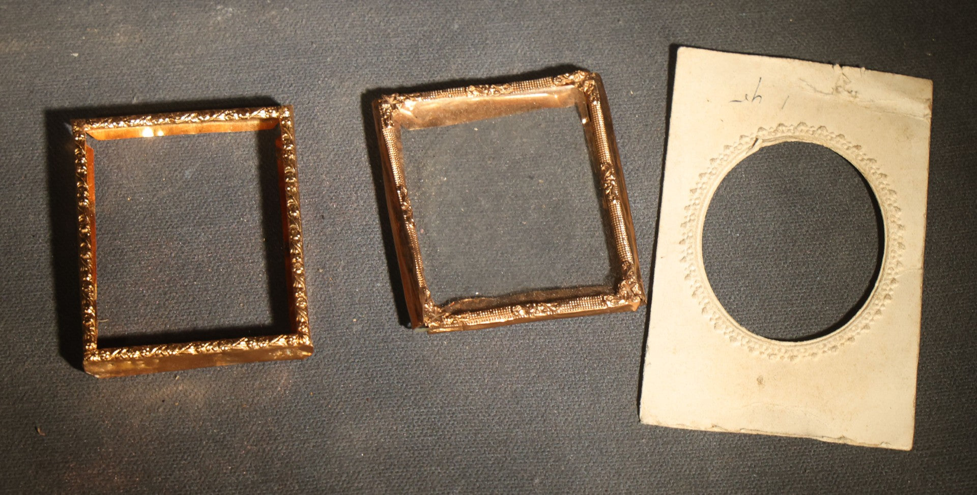 Grouping of Antique Cased Image Parts and Components for Repair, Offered As Found