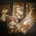 Lot 170 - Grouping of Five Vintage Reproduction Arcade Cards of Nude Women