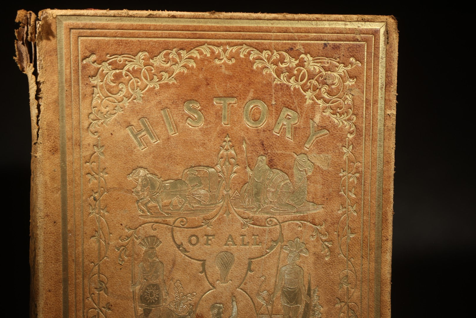 "A History of All Nations" Antique Illustrated World History Book by S. G. Goodrich with 70 Stylographic Maps and 700 Engravings, Published by Miller, Orton and Mulligan, Auburn and Buffalo, New York, 1854