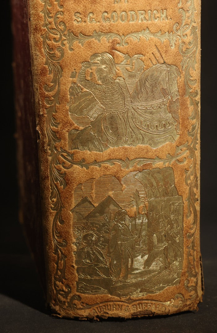 "A History of All Nations" Antique Illustrated World History Book by S. G. Goodrich with 70 Stylographic Maps and 700 Engravings, Published by Miller, Orton and Mulligan, Auburn and Buffalo, New York, 1854