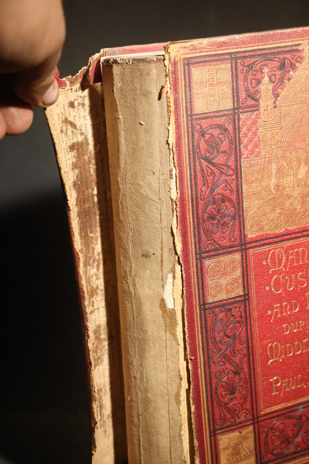 "Manners, Customs, and Dress During the Middle Ages and During the Renaissance Period" Antique Illustrated Book by Paul Lacroix, with Chromolithograph Prints by F. Kellerhoven, Published by D. Appleton and Co., New York, 1874