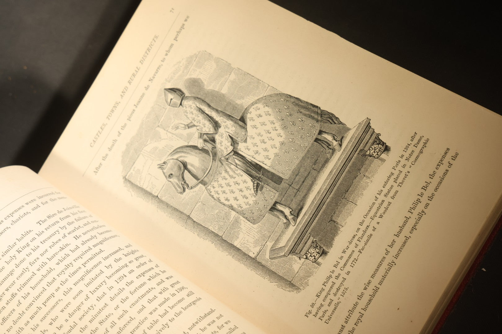 "Manners, Customs, and Dress During the Middle Ages and During the Renaissance Period" Antique Illustrated Book by Paul Lacroix, with Chromolithograph Prints by F. Kellerhoven, Published by D. Appleton and Co., New York, 1874
