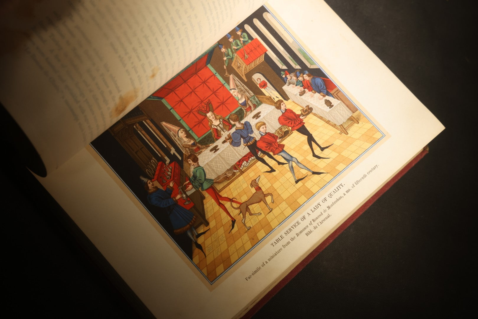 "Manners, Customs, and Dress During the Middle Ages and During the Renaissance Period" Antique Illustrated Book by Paul Lacroix, with Chromolithograph Prints by F. Kellerhoven, Published by D. Appleton and Co., New York, 1874