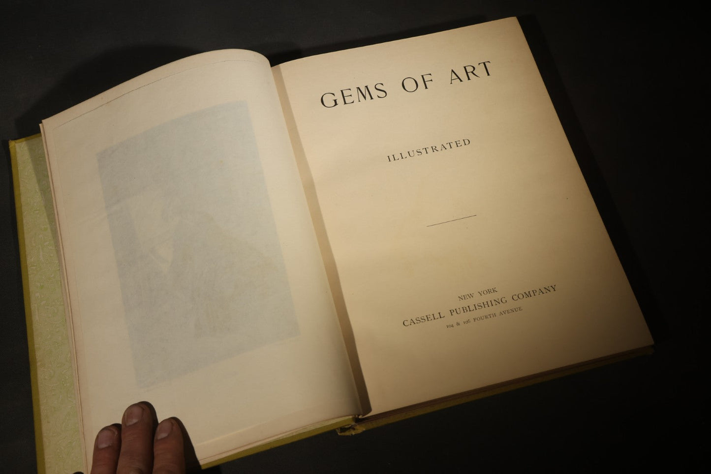 "Gems of Art" Antique Illustrated Art Book, Published by Cassell Publishing Company, New York