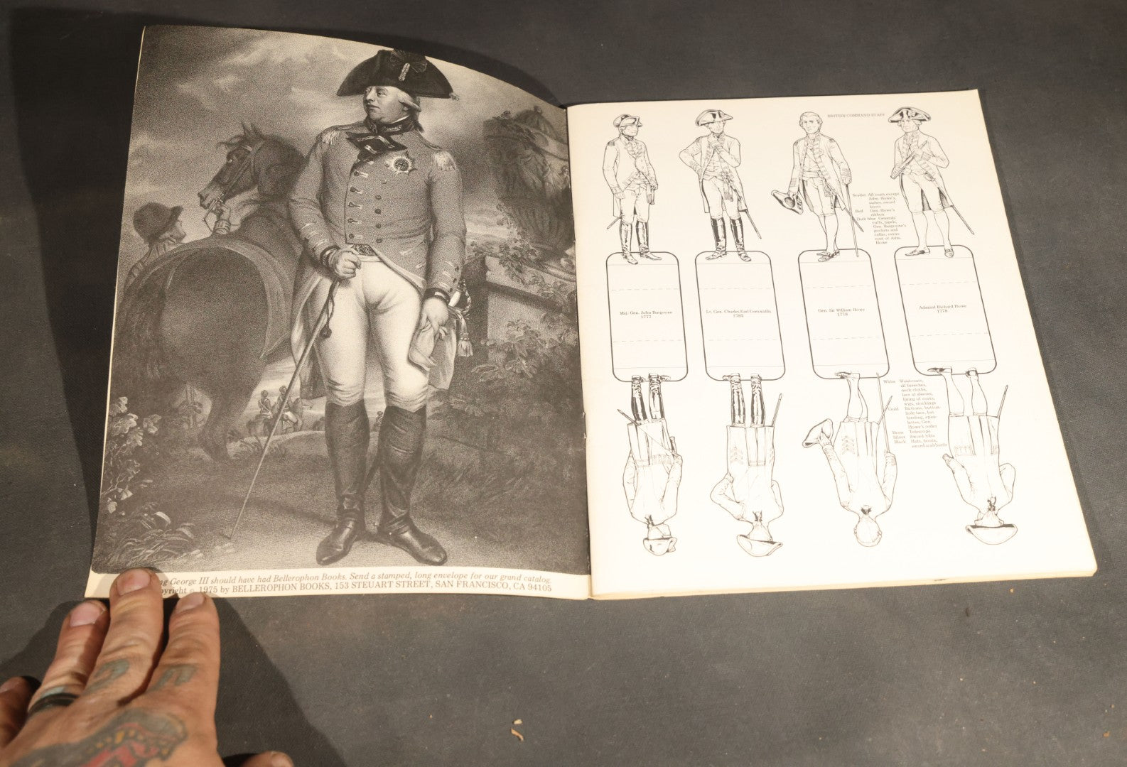 Grouping of Antique and Vintage Paper Soldiers and Military Figures including Chromolithograph Cutout Infantry and Cavalry, "Paper Soldiers of the American Revolution" Book, and Valiant Miniatures Metal Figure Kits