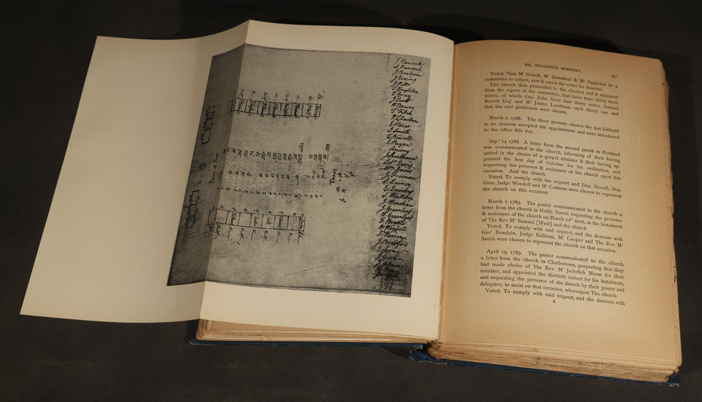 "The Manifesto Church: Records of the Church in Brattle Square, Boston" Antique Church History Book, 1699-1872, Published by The Benevolent Fraternity of Churches, Boston, Massachusetts, 1902