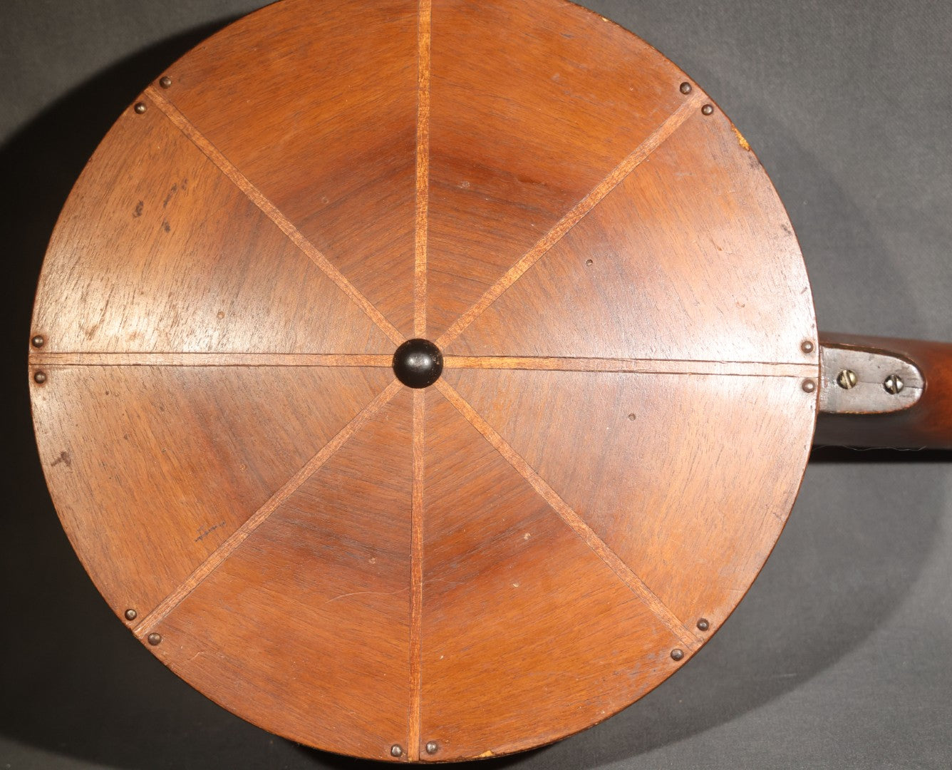 Vintage Eight-String Mandolin Banjo with Wooden Resonator Back, No Strings