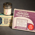 Lot 061 - Grouping of Six Vintage Pharmaceutical and Personal Care Products Including Parke-Davis Medicated Throat Discs, Rectal Medicone Suppositories, and Cal-Bis-Ma Alkaline Powder