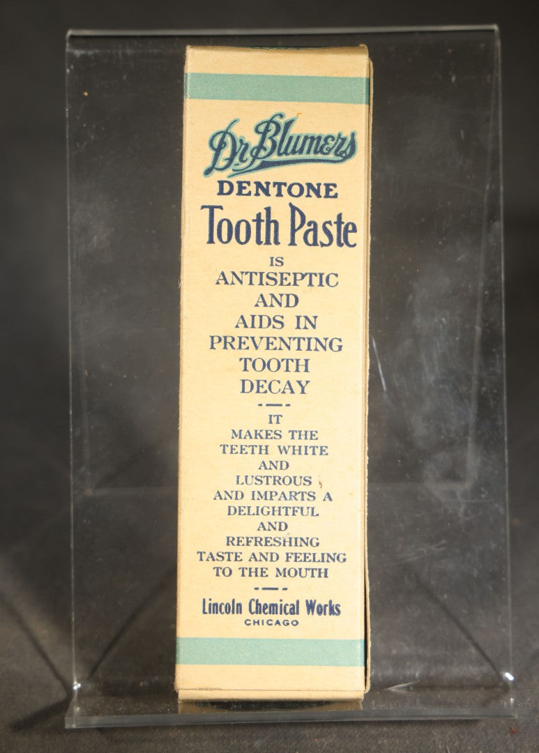 Grouping of Six Vintage Pharmaceutical and Personal Care Products including Parke-Davis Medicated Throat Discs, Rectal Medicone Suppositories, and Cal-Bis-Ma Alkaline Powder