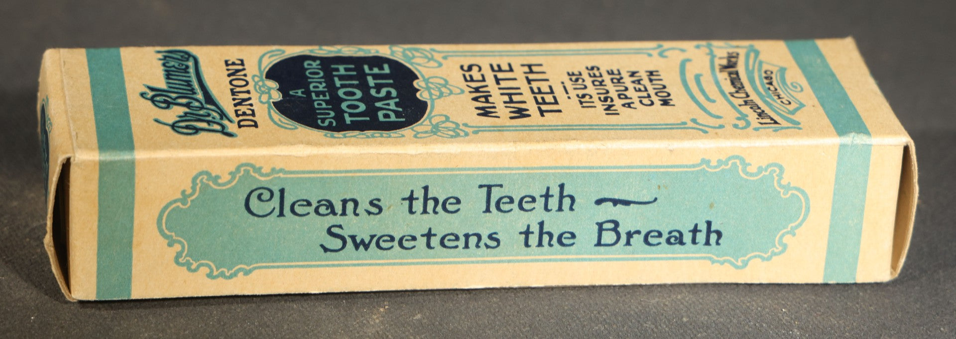 Grouping of Six Vintage Pharmaceutical and Personal Care Products including Parke-Davis Medicated Throat Discs, Rectal Medicone Suppositories, and Cal-Bis-Ma Alkaline Powder