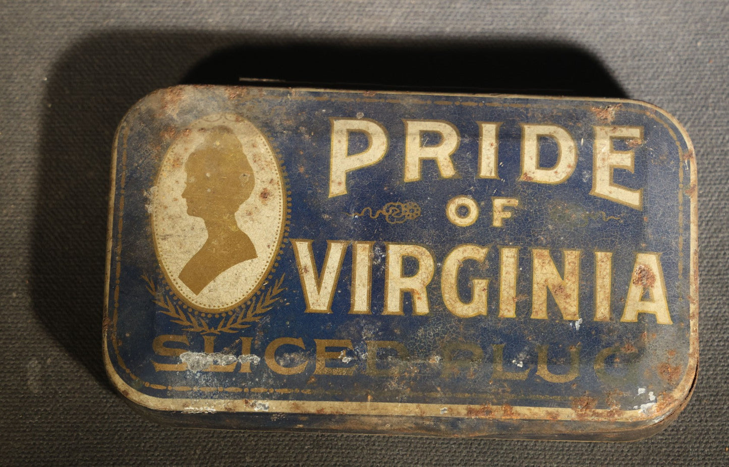 Grouping of Five Antique Advertising Tins and Boxes including Edgeworth Ready-Rubbed and Plug Slice Tobacco, Mechanics Friend Hand Soap, Pride of Virginia Tobacco, and Seidlitz Powders