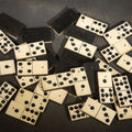 Lot 144 - Antique Bone and Ebony Wood Domino Set, Incomplete