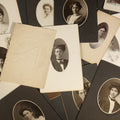 Lot 164 - Grouping of Antique Board-Mounted Portrait Photographs of Young Women High School Graduates with 1897 Watseka High School Commencement Program and Maud T. Seaman Calling Cards, Watseka, Illinois