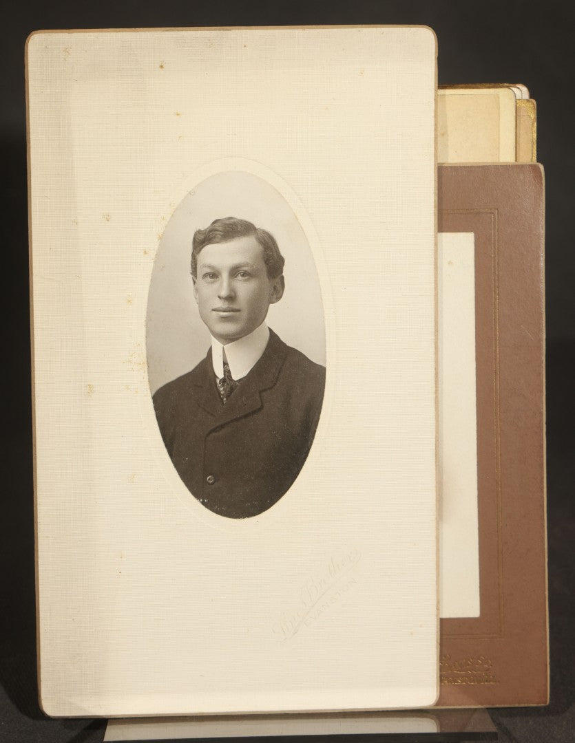 Grouping of 11 Antique Cabinet Card Photographs of Men and Women including Blackstone's of Galesburg, Illinois