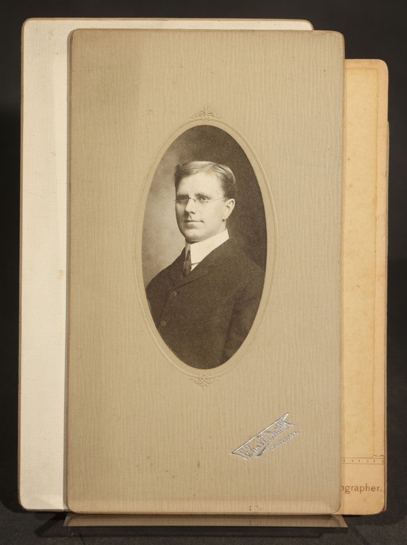 Grouping of 11 Antique Cabinet Card Photographs of Men and Women including Blackstone's of Galesburg, Illinois
