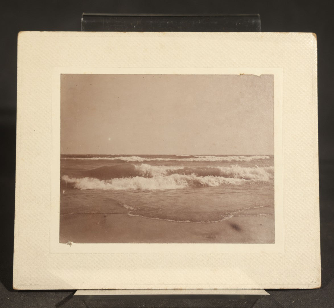 Grouping of Four Antique Board-Mounted Photographs Including Northwestern University Old College, Seminary, Heck Hall, and Lake Michigan