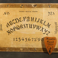 Lot 003 - Vintage Hasko Mystic Board Ouija Board with Mystic Hand Planchette, Manufactured by Haskelite Manufacturing Corp., Chicago, Illinois, 25" W x 15-5/8" H