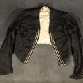 Lot 010 - Antique Black Victorian / Edwardian Bodice with Braided Trim and Contrast Front Edging