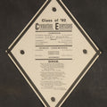 Lot 017 - Antique "Cremation Exercises" Mock Funeral Program for the Class of 1892, Diamond-Shaped Satirical College Ephemera