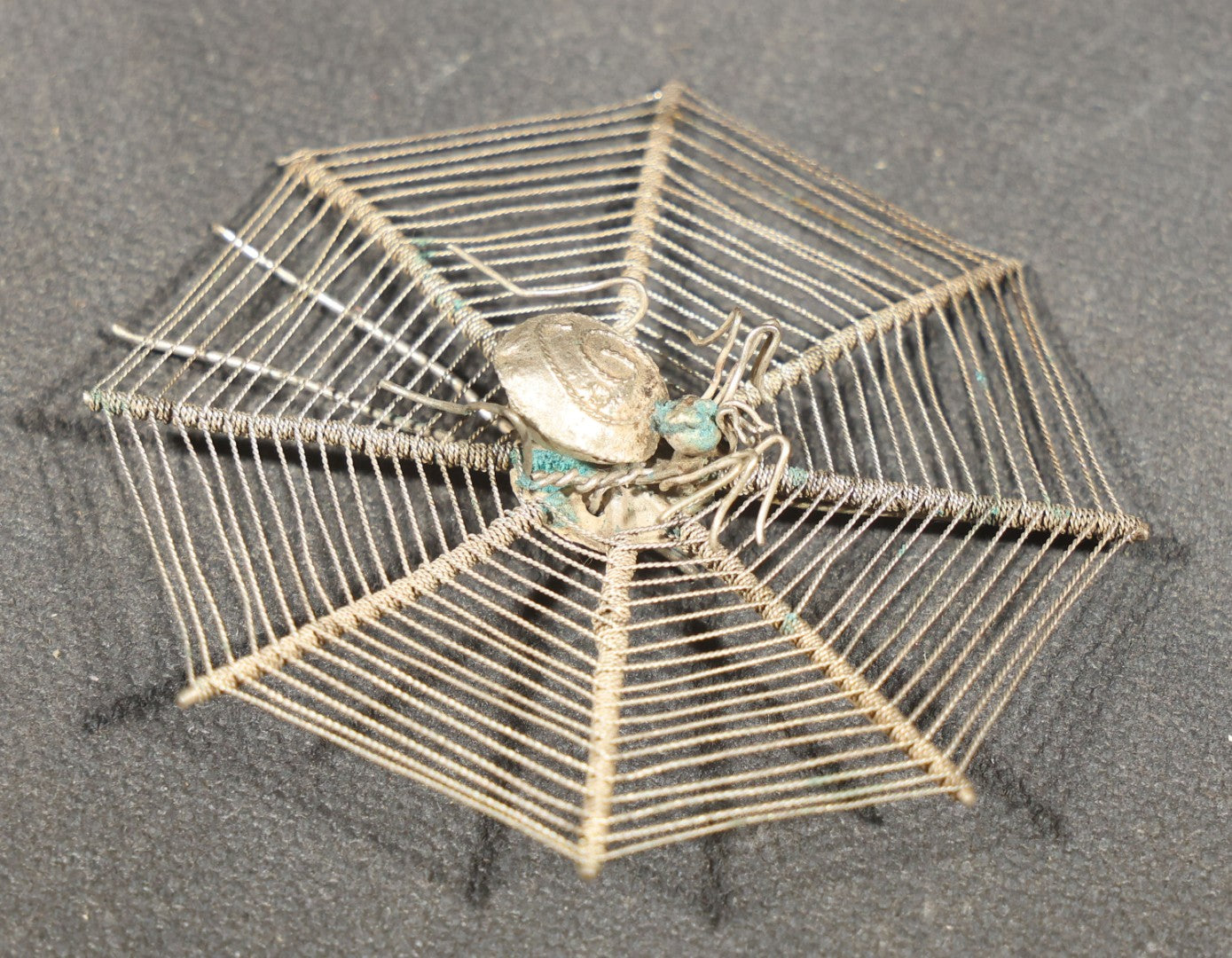Grouping of Eight Vintage Spider and Web Placecard Holders
