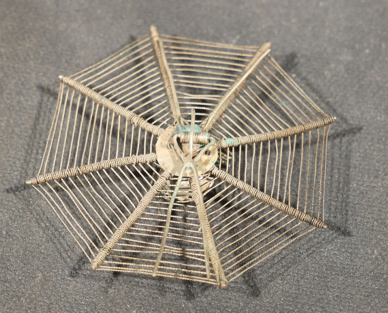 Grouping of Eight Vintage Spider and Web Placecard Holders