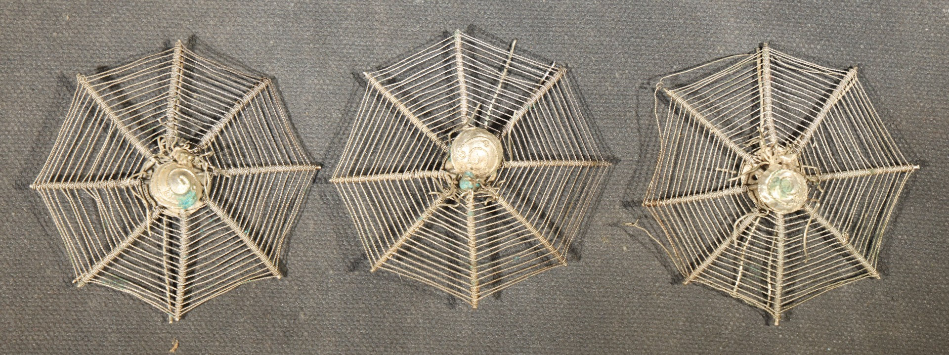 Grouping of Eight Vintage Spider and Web Placecard Holders