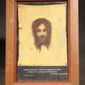 Lot 019 - Vintage Framed Postcard, "St. Veronica's Handkerchief" After Gabriel Max, Face of Christ on Veil with Opening Eye Illusion, Published by the House of Art, New York, 5-1/8" W x 7" H
