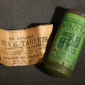 Lot 024 - Antique Dr. Edwards' Olive Tablets Tin with Whirling Logs Trade Mark and Paper Insert, the Olive Tablet Company, Columbus, Ohio, 2-1/2" H