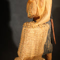 Lot 046 - Vintage Folk Art Carved Wood Figure of a Coffee Farmer with Sack of Coffee Beans and Machete, 16-1/2" H