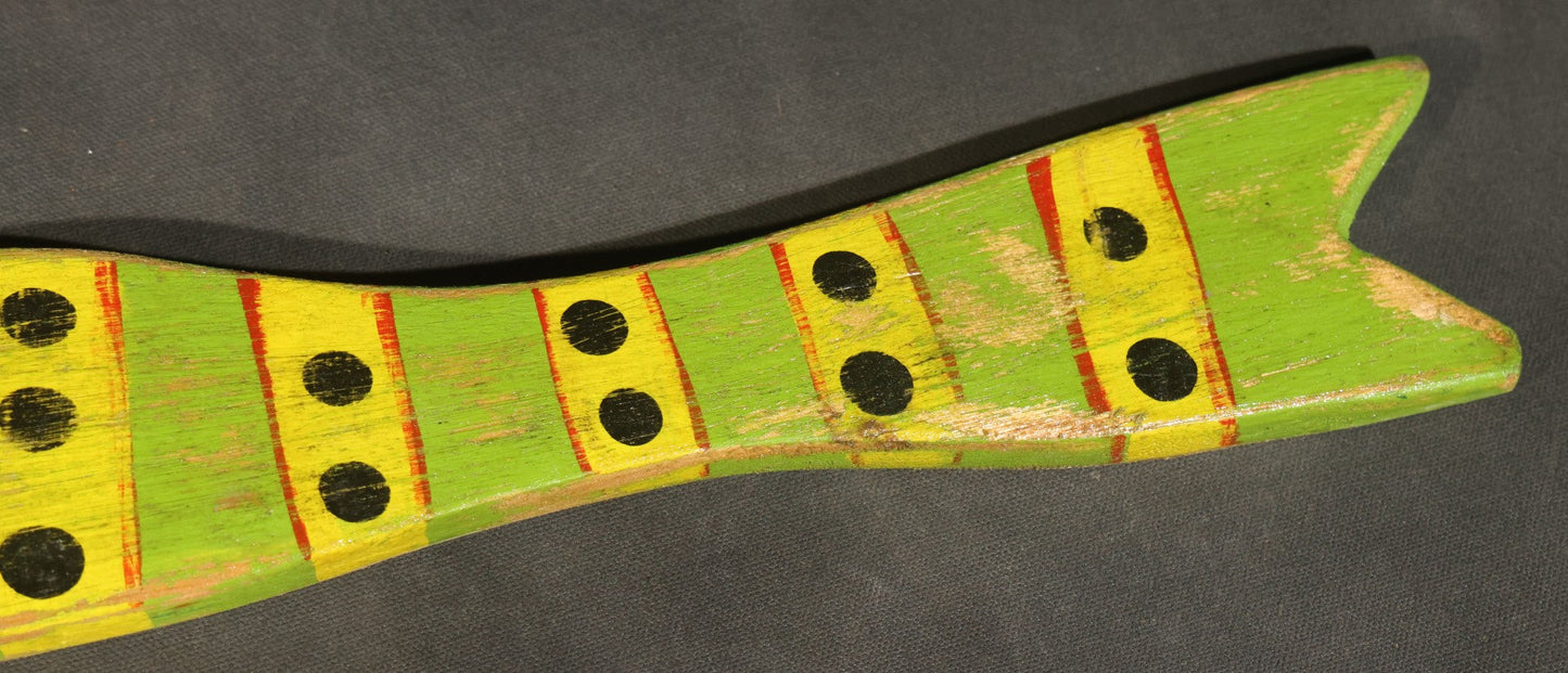 Trio of Modern Folk Art Hand-Painted Recycled Wood Fish Wall Hangings, Made in Haiti