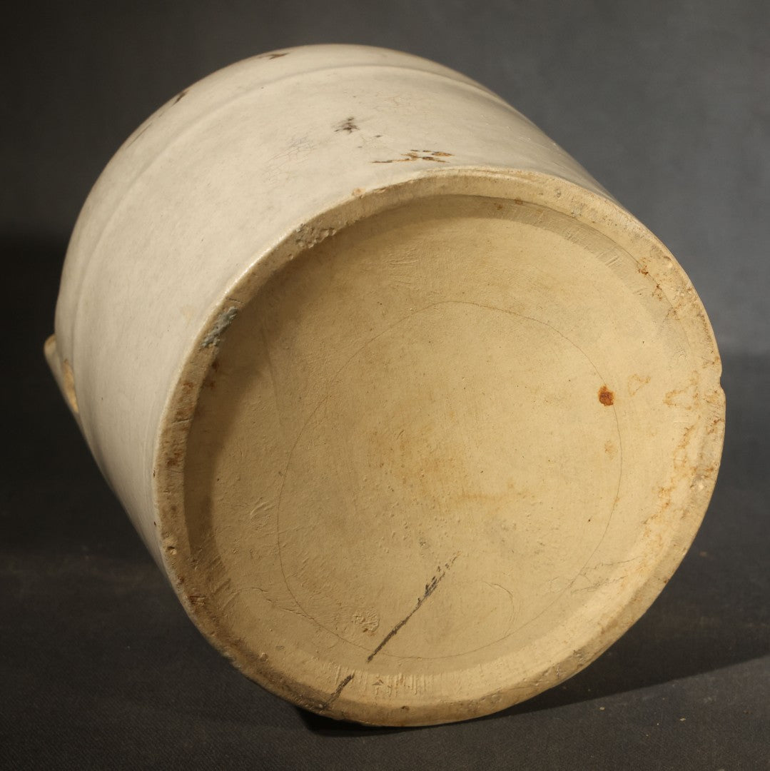 Antique Swift's Arsenate of Lead 5 Lb. Stoneware Crock with Lug Handles, Manufactured by Merrimac Chemical Co., Boston, Massachusetts