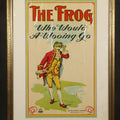 Lot 061 - Antique Framed Chromolithograph Game Box Cover, "The Frog Who Would A-Wooing Go," United Games Company, Brooklyn, New York, with Parker Brothers Salem, Massachusetts Logo, 15-3/4" W x 23-1/4" H