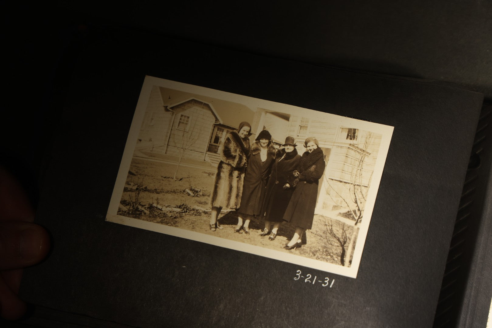 Vintage Snapshot Photo Album Containing 100+ Photographs, 1930-1934, including Onset Wharf, Massachusetts, Fishing, and Family Gatherings