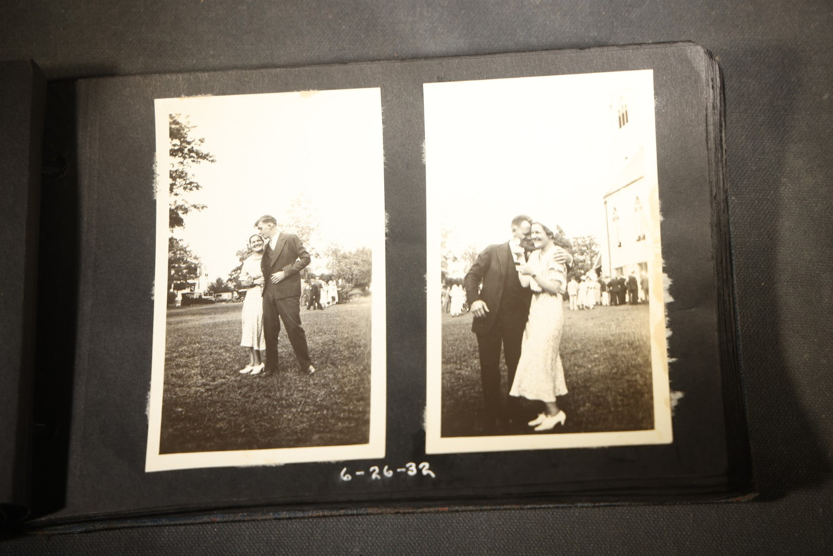 Vintage Snapshot Photo Album Containing 100+ Photographs, 1930-1934, including Onset Wharf, Massachusetts, Fishing, and Family Gatherings