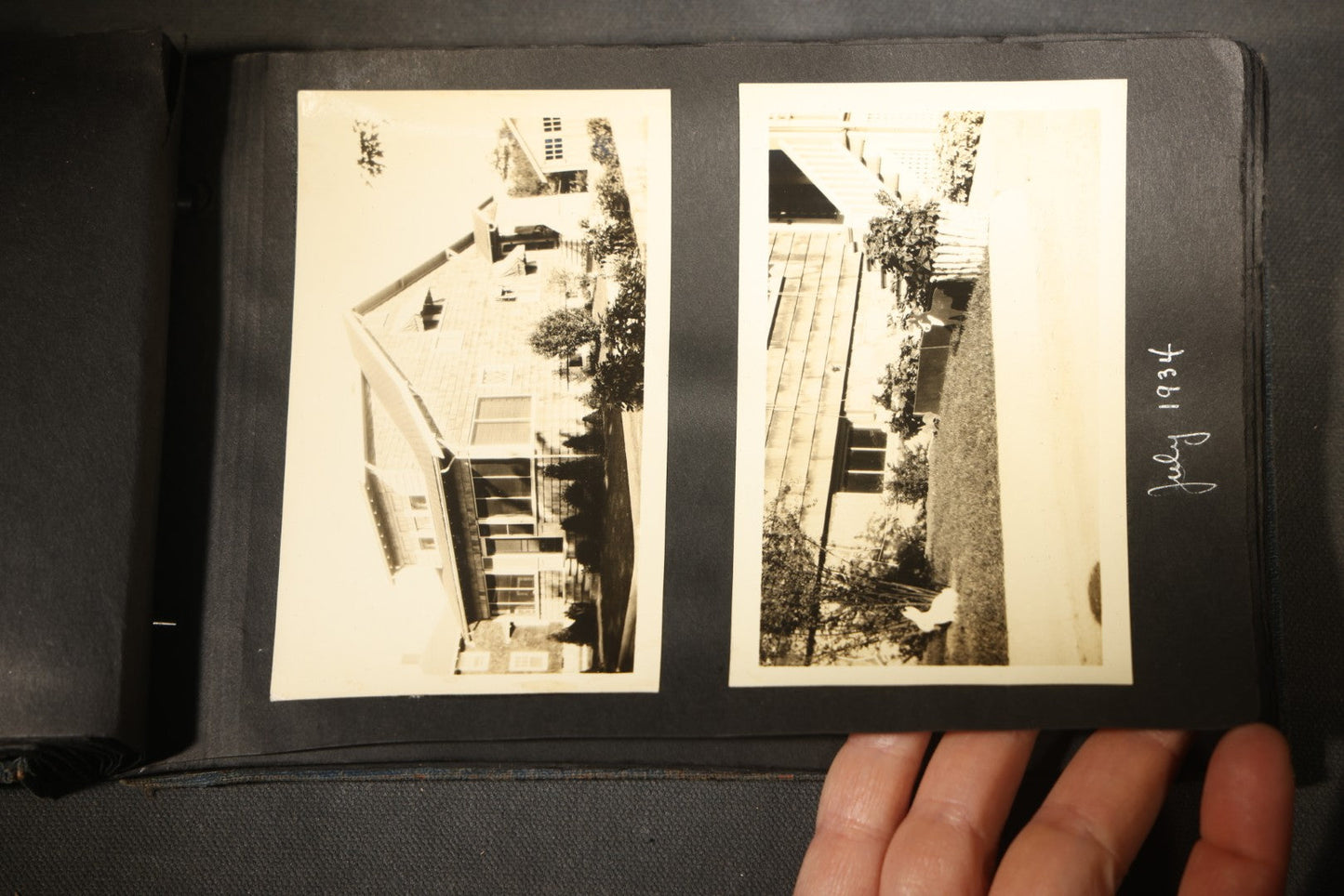 Vintage Snapshot Photo Album Containing 100+ Photographs, 1930-1934, including Onset Wharf, Massachusetts, Fishing, and Family Gatherings