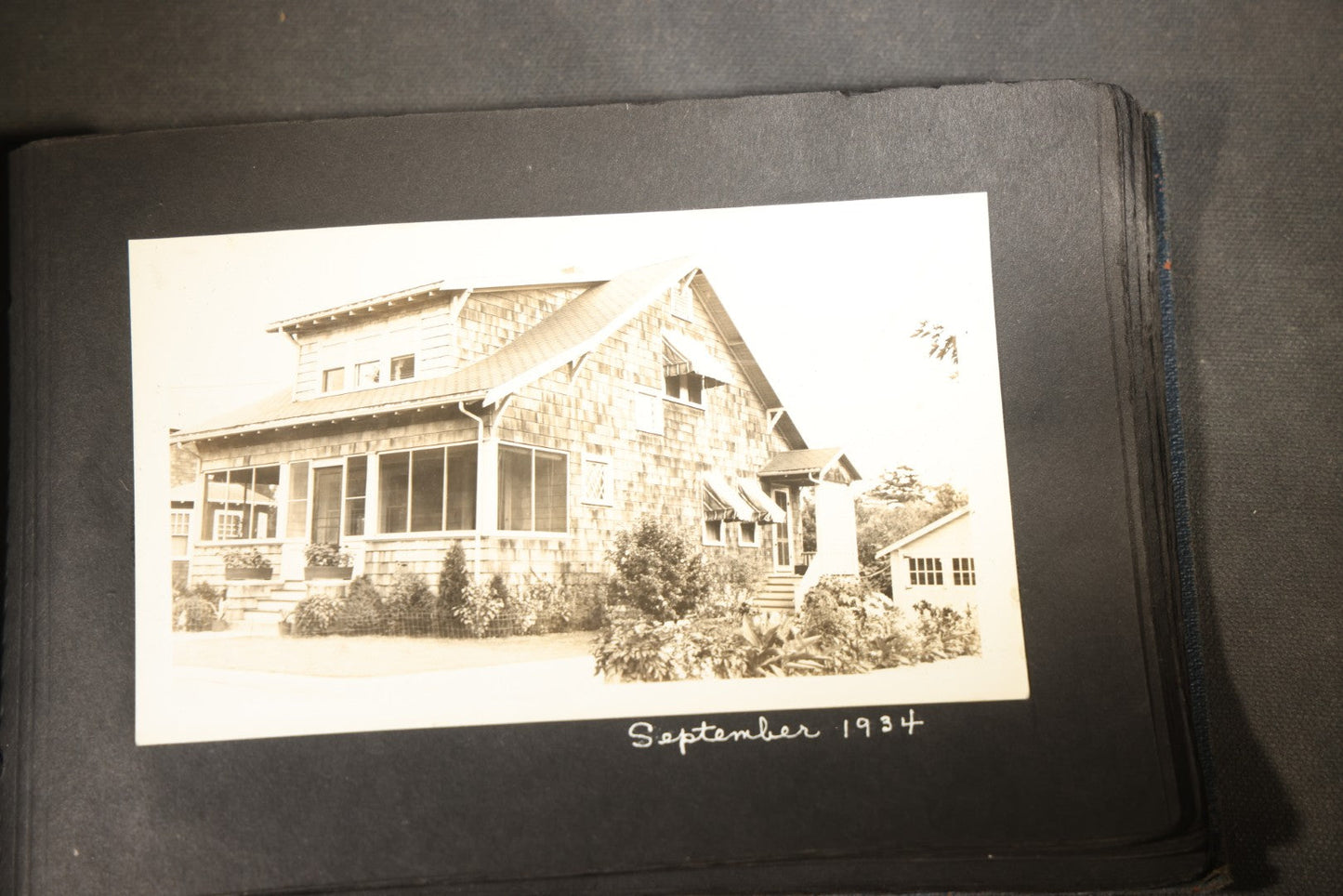 Vintage Snapshot Photo Album Containing 100+ Photographs, 1930-1934, including Onset Wharf, Massachusetts, Fishing, and Family Gatherings