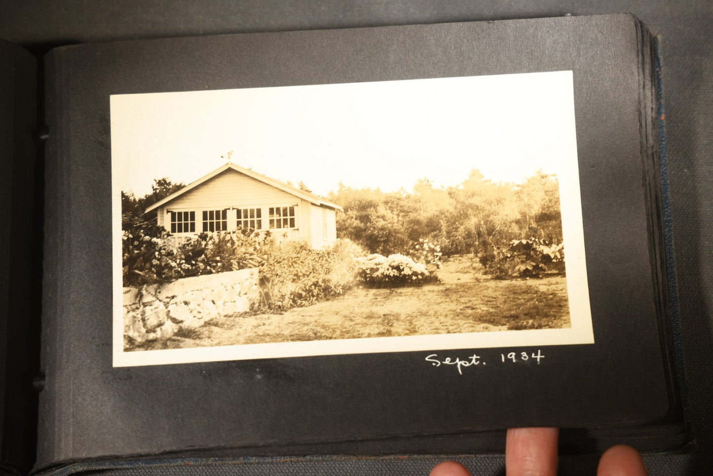 Vintage Snapshot Photo Album Containing 100+ Photographs, 1930-1934, including Onset Wharf, Massachusetts, Fishing, and Family Gatherings